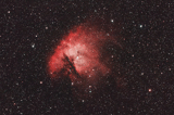 The Pacman Nebula imaged using a HII-OIII filter